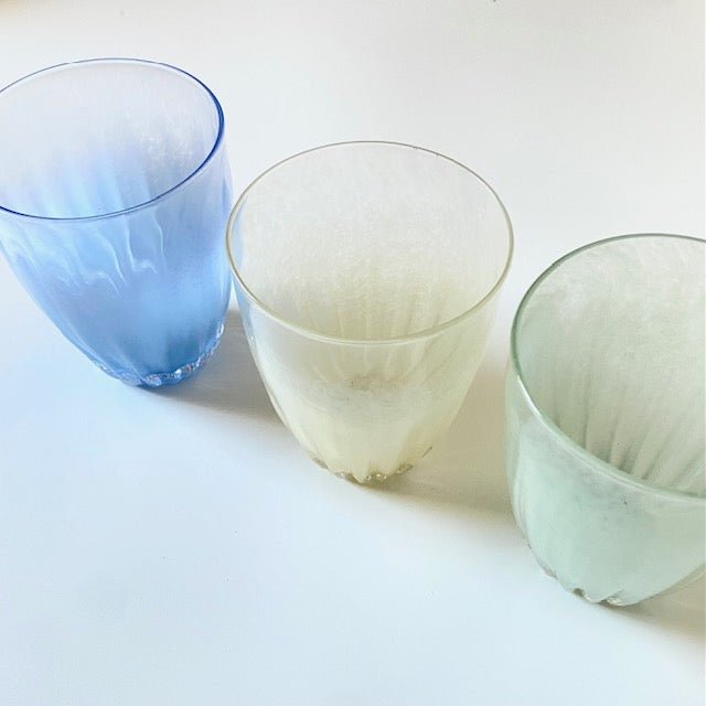 Dusty Glass Tumbler – Ivory, Mint, Blue Grey | HIROY GLASS STUDIO - MIKAHardgoods