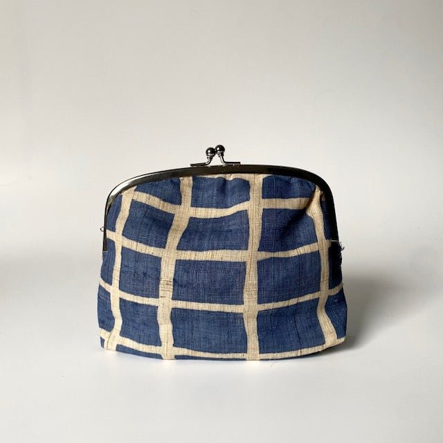 Japanese linen Gamaguchi pouches (kiss-lock pouches) - MIKAHardgoods