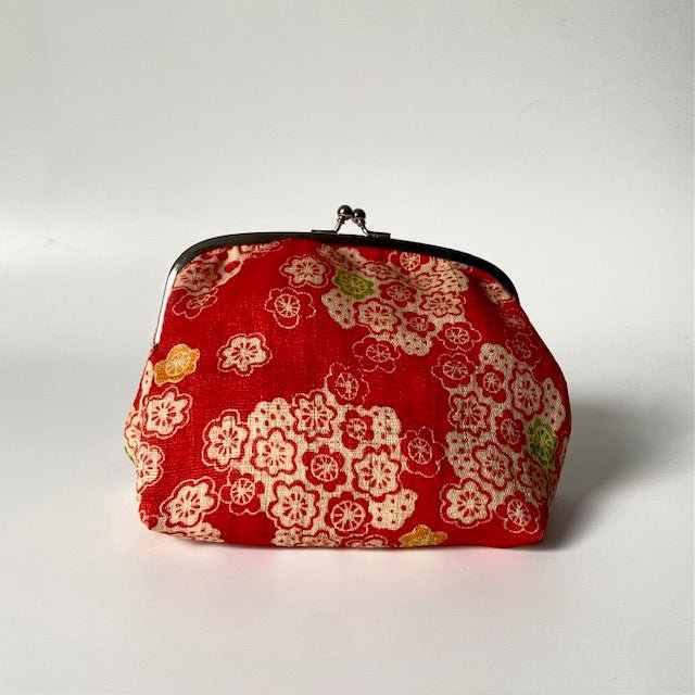 Japanese linen Gamaguchi pouches (kiss-lock pouches) - MIKAHardgoods