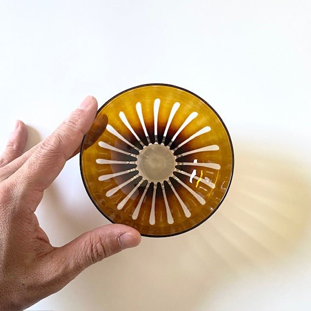 Ren Bowl 4" – Blue, Brown | HIROY GLASS STUDIO - MIKAHardgoods