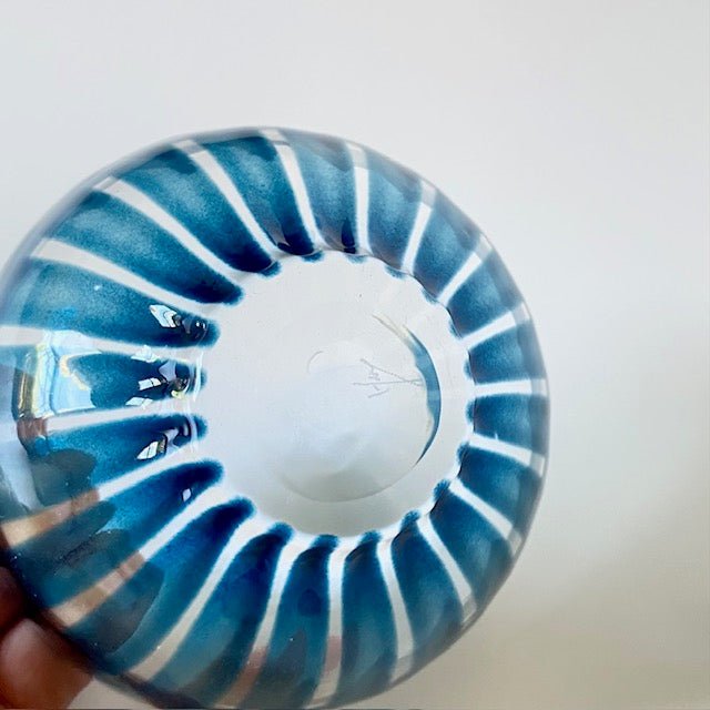 Ren Bowl 4" – Blue, Brown | HIROY GLASS STUDIO - MIKAHardgoods
