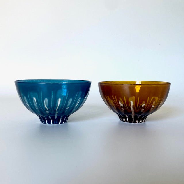 Ren Bowl 4" – Blue, Brown | HIROY GLASS STUDIO - MIKAHardgoods