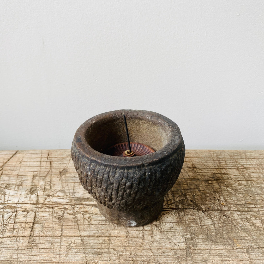 Vintage Stone Mortar East Asia - MIKAAntique