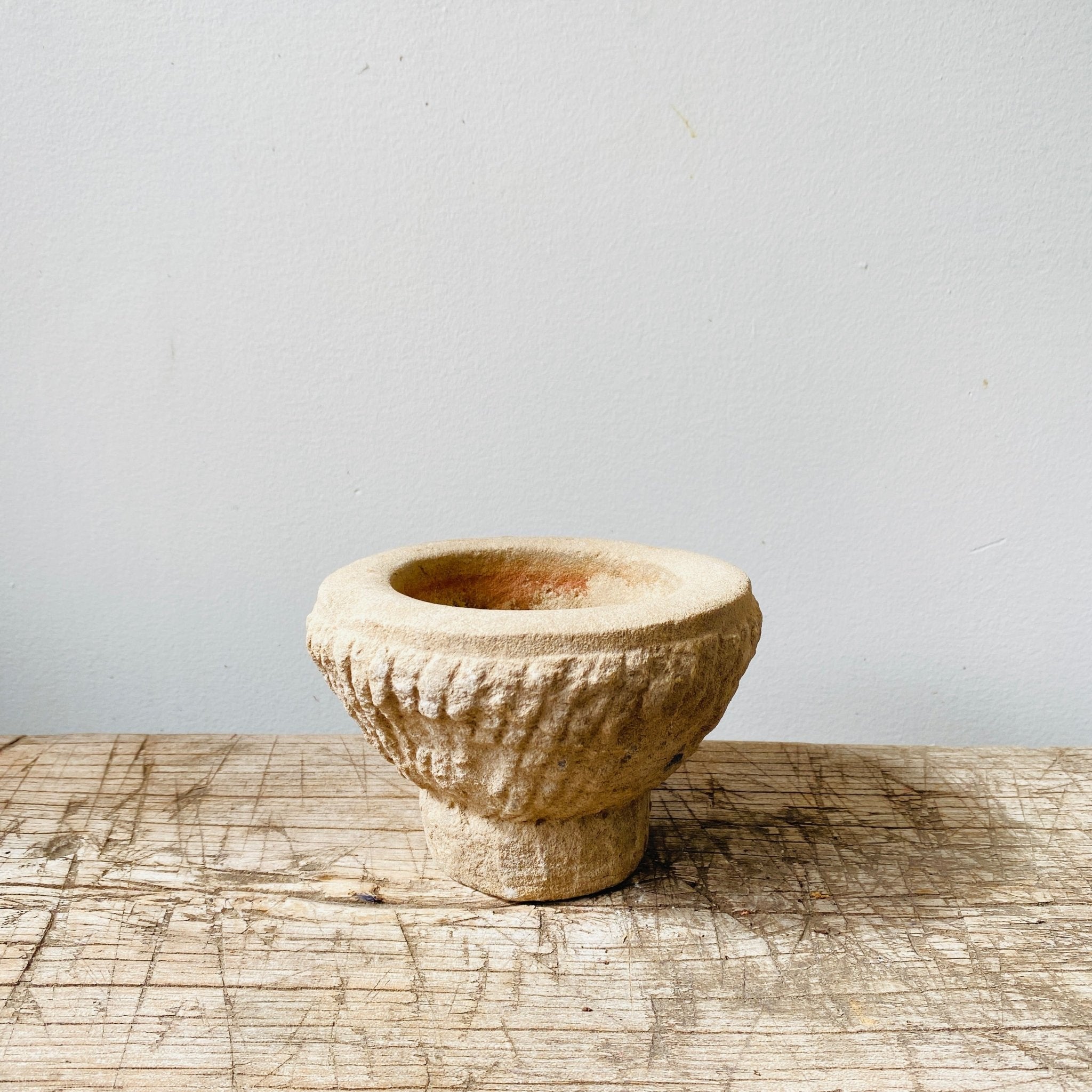 Vintage Stone Mortar East Asia - MIKAAntique