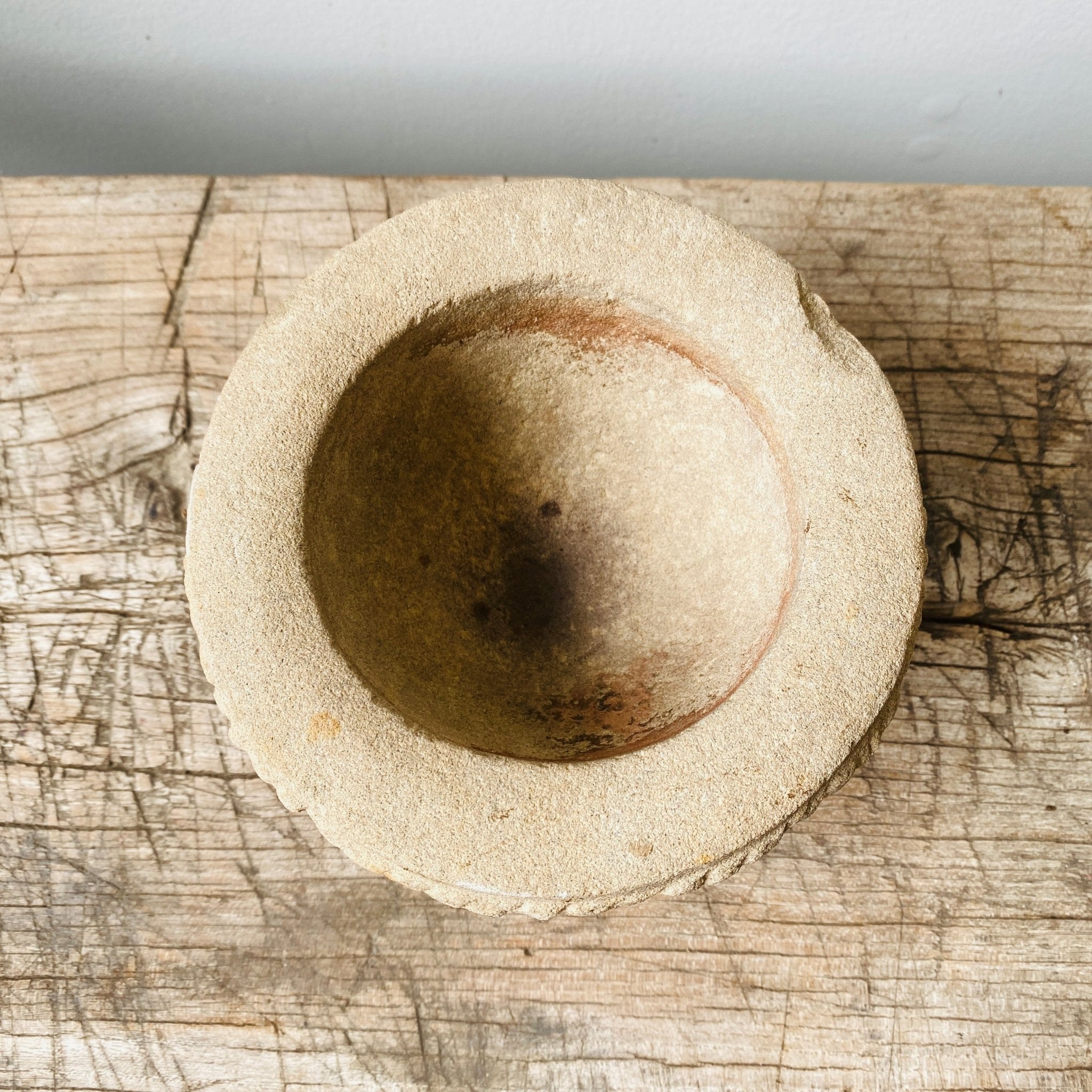 Vintage Stone Mortar East Asia - MIKAAntique