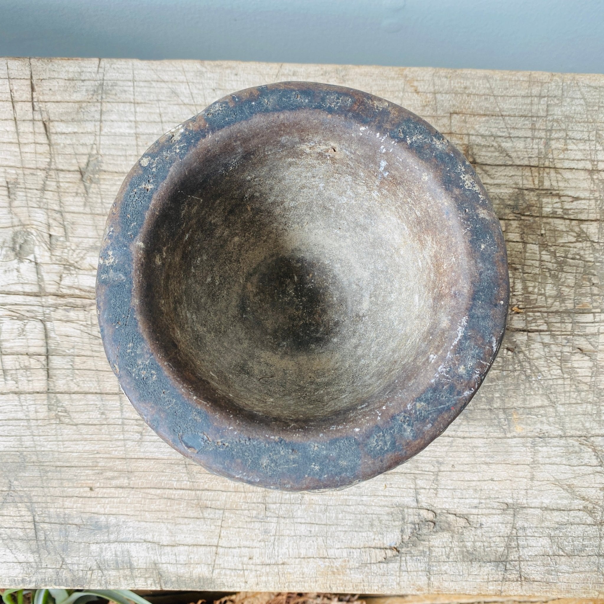 Vintage Stone Mortar East Asia - MIKAAntique