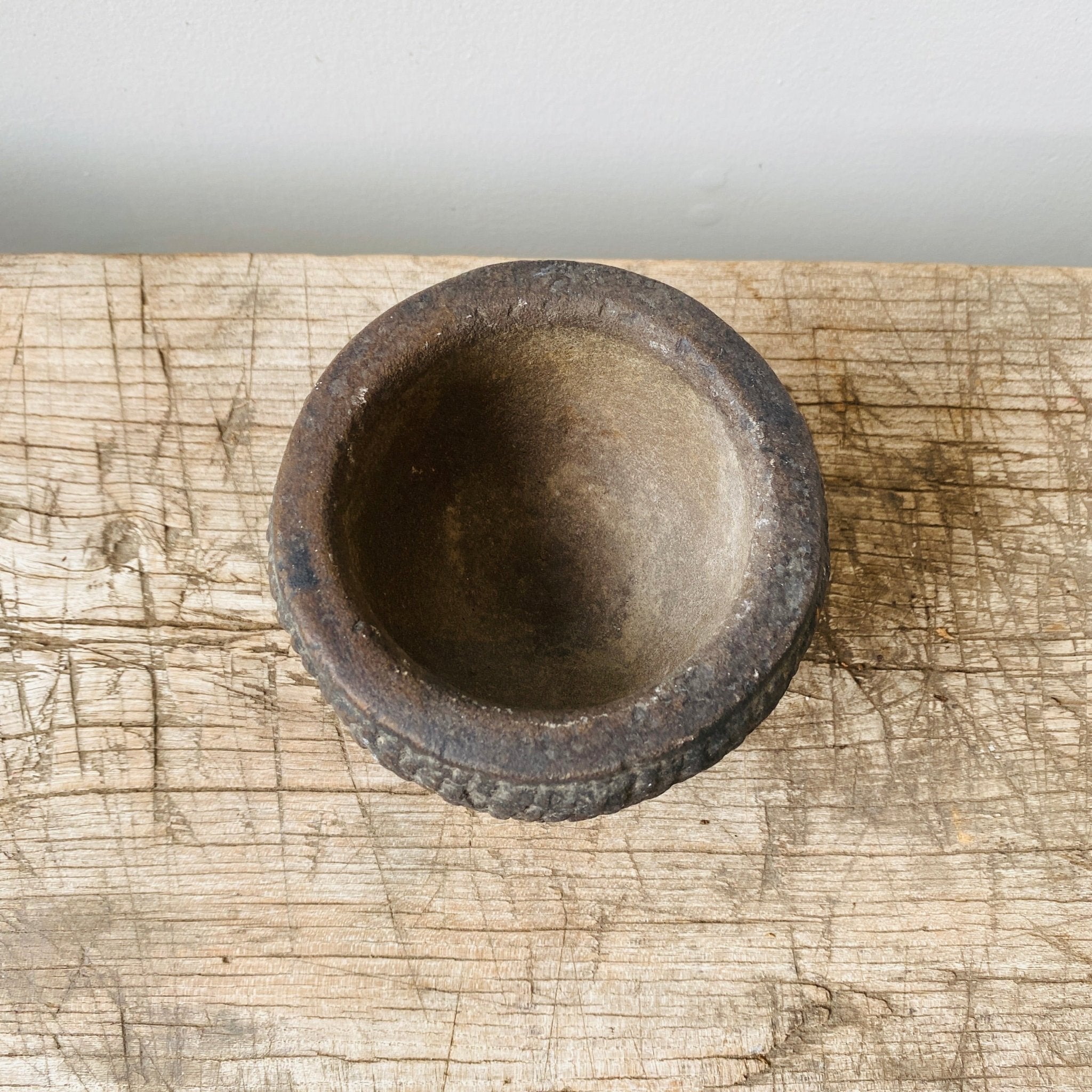 Vintage Stone Mortar East Asia - MIKAAntique