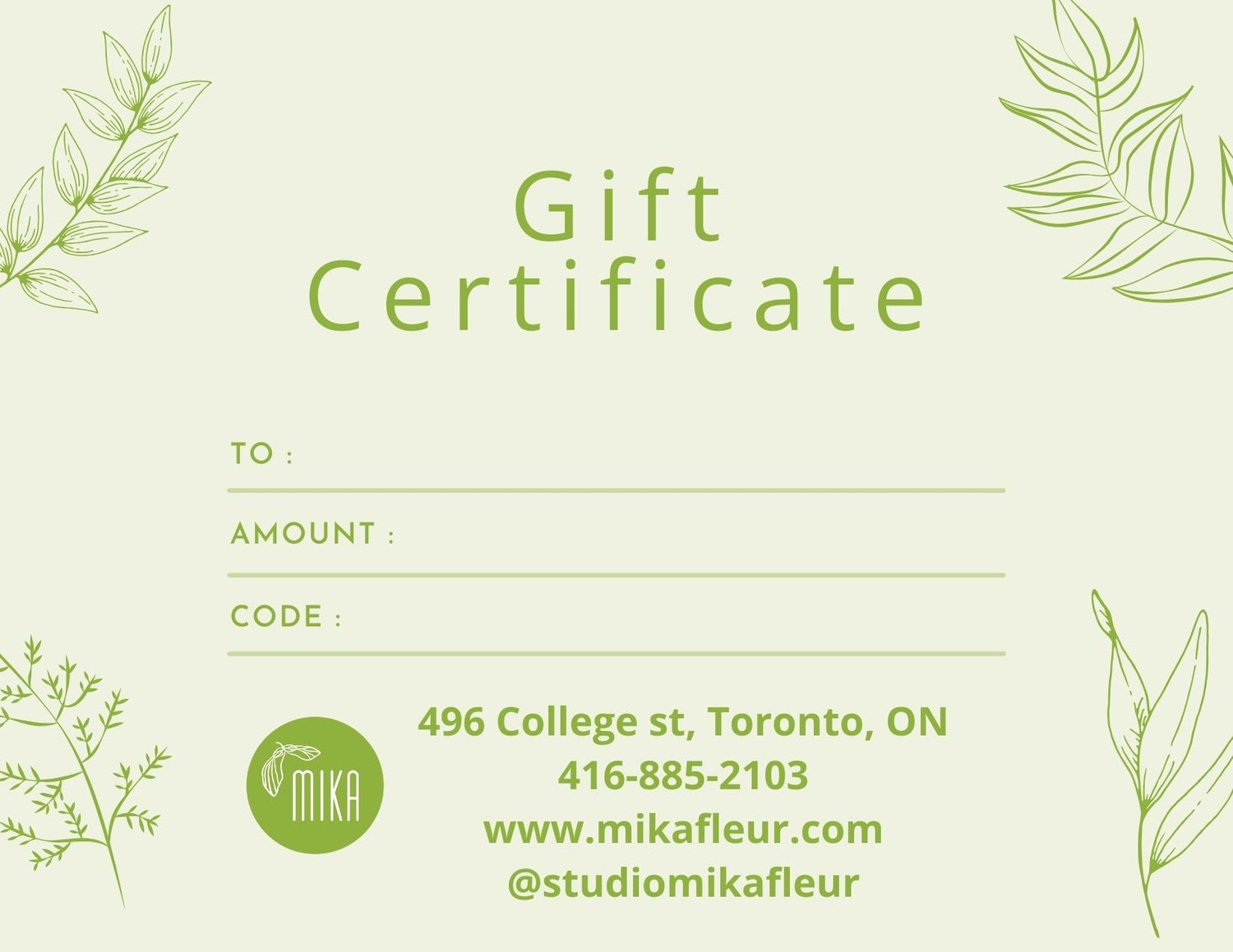 Gift card - MIKAFleur