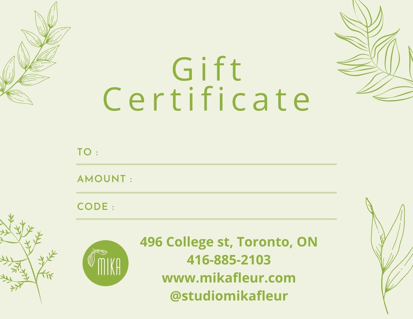 Gift card - MIKAFleur
