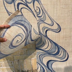 
                  
                    Load image into Gallery viewer, Japanese &amp;quot;Noren&amp;quot; (Hand drawn wave pattern)
                  
                