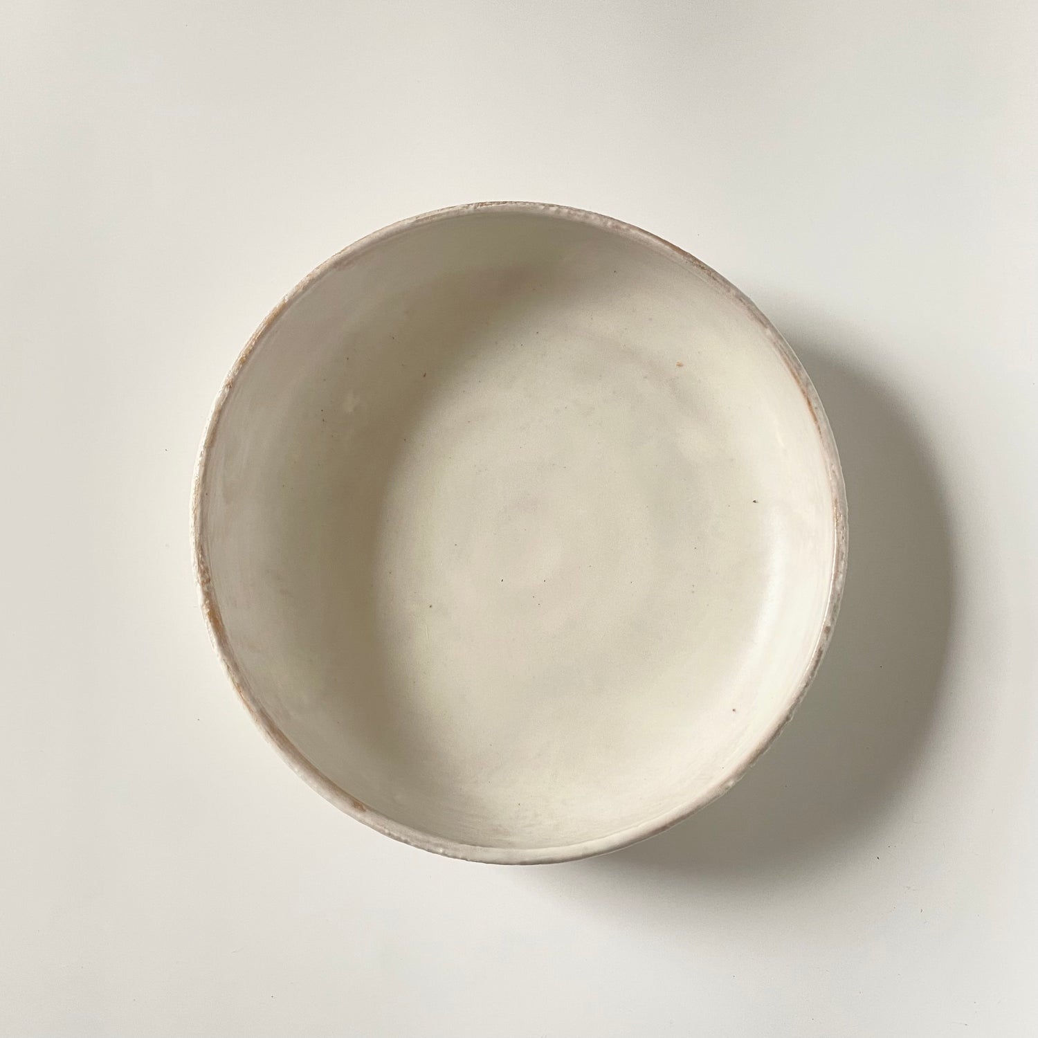 Ceramic 8 1/2" shallow Bowl – Frost | Utsuroi by MIKA