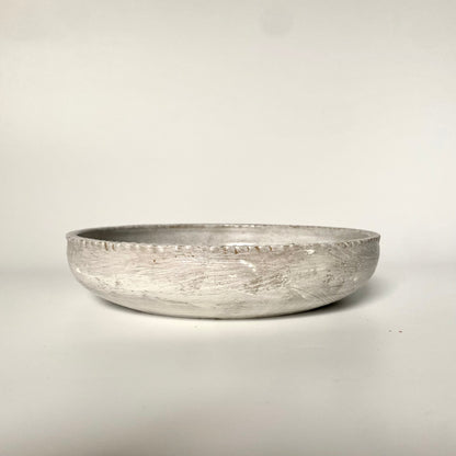 Ceramic Petal Rim Bowl – Frost | Utsuroi by MIKA