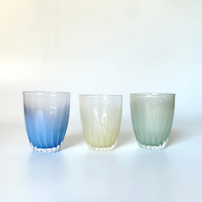 Cloud Glass Tumbler – Ivory, Mint, Blue Grey | HIROY GLASS STUDIO