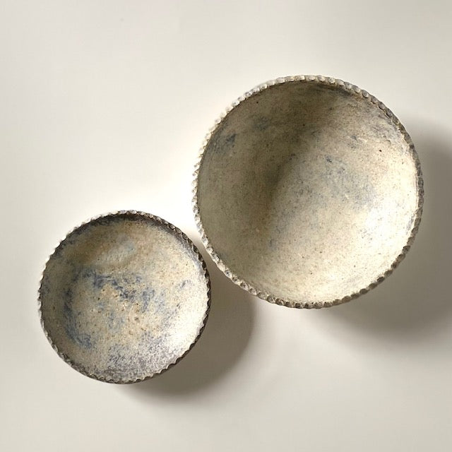 Ceramic Petal Rim Bowl – Waterlight | Utsuroi by MIKA