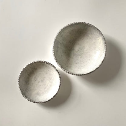 Ceramic Petal Rim Bowl – Frost | Utsuroi by MIKA