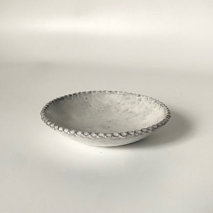 Ceramic Petal Rim Bowl – Frost | Utsuroi by MIKA