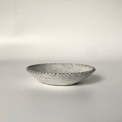 Ceramic Petal Rim Bowl – Frost | Utsuroi by MIKA
