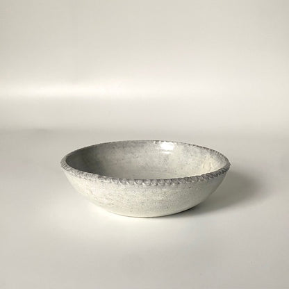 Ceramic Petal Rim Bowl – Frost | Utsuroi by MIKA