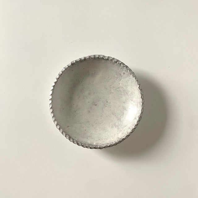 Ceramic Petal Rim Bowl – Frost | Utsuroi by MIKA