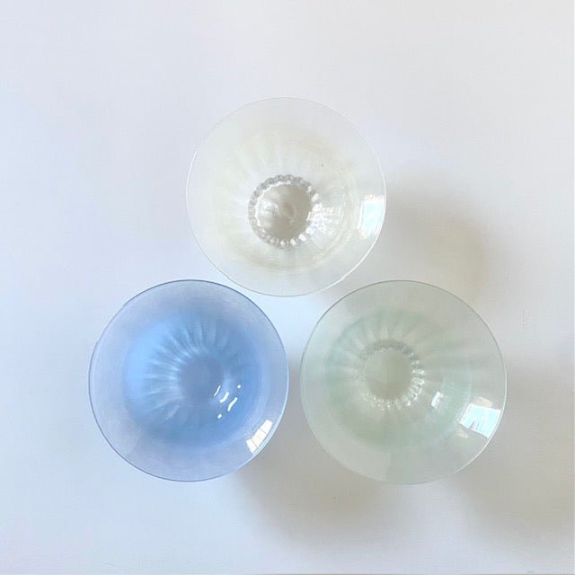 Dusty Colour Bowl 4" – Dusty Ivory,Mint,Blue Grey | HIROY GLASS STUDIO - MIKA