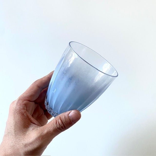 Dusty Glass Tumbler – Ivory, Mint, Blue Grey | HIROY GLASS STUDIO - MIKAHardgoods