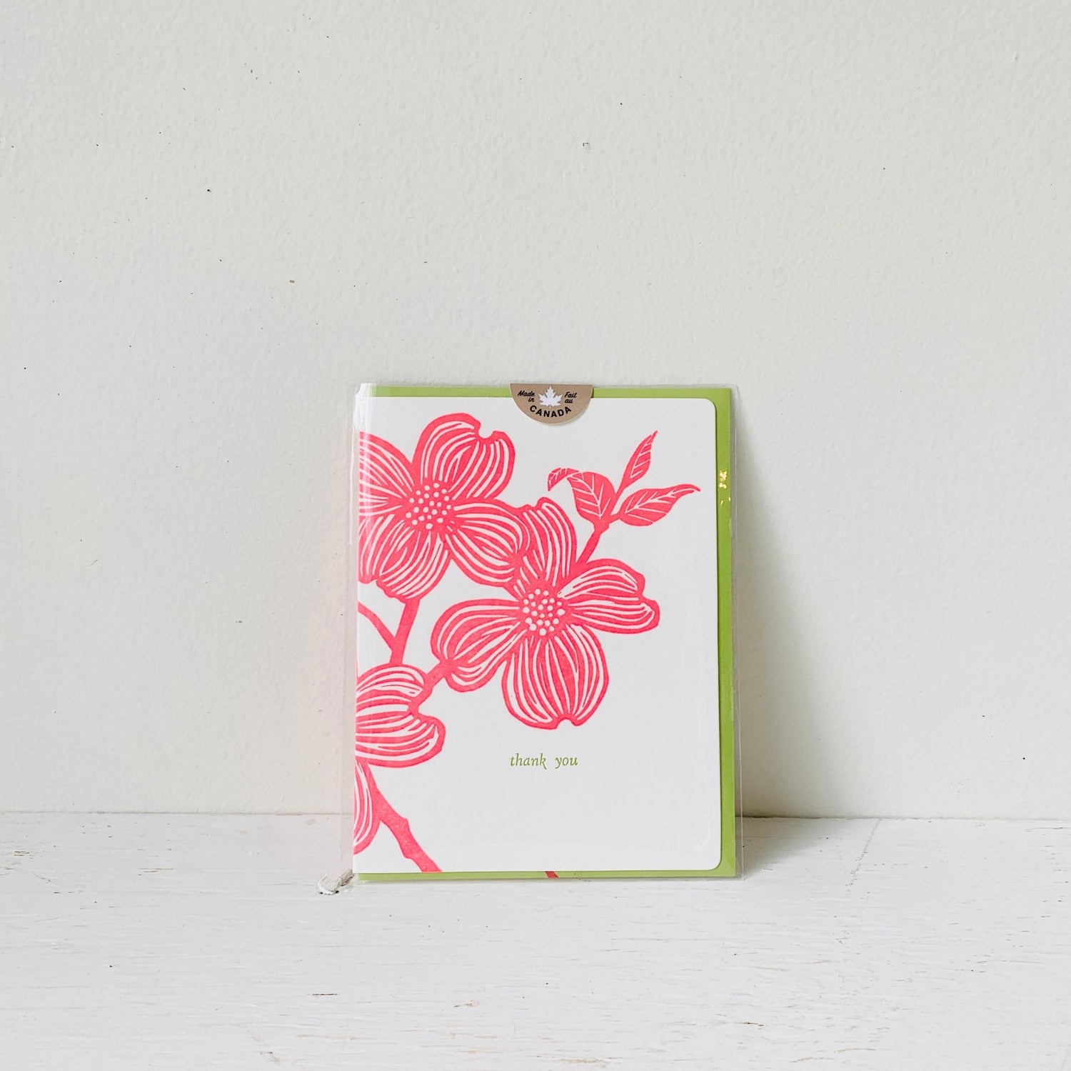 Greeting card (DOGWOOD LETTERPRESS) - MIKAFleurGift Set