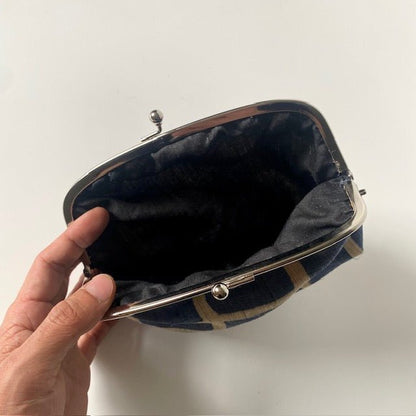Japanese linen Gamaguchi pouches (kiss-lock pouches) - MIKAHardgoods