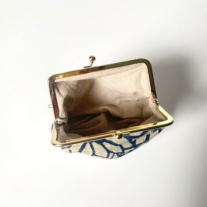 Japanese linen Gamaguchi pouches (kiss-lock pouches) - MIKAHardgoods