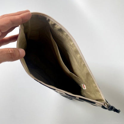 Japanese linen Gamaguchi pouches - MIKAHardgoods
