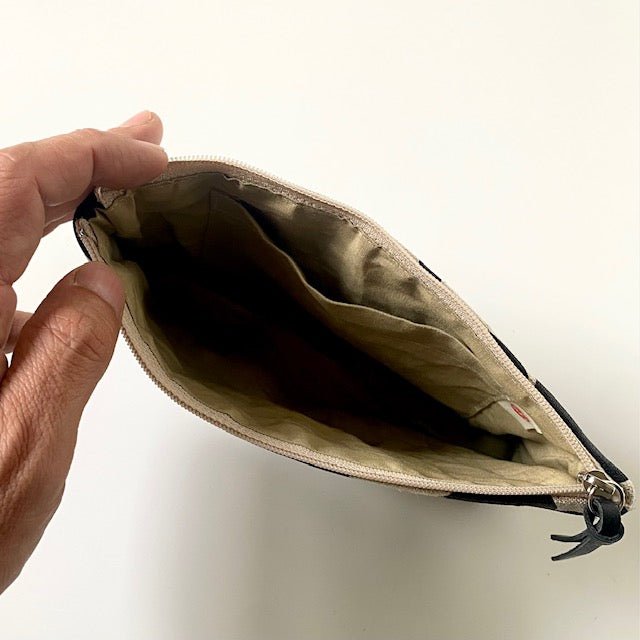 Japanese linen Gamaguchi pouches - MIKAHardgoods