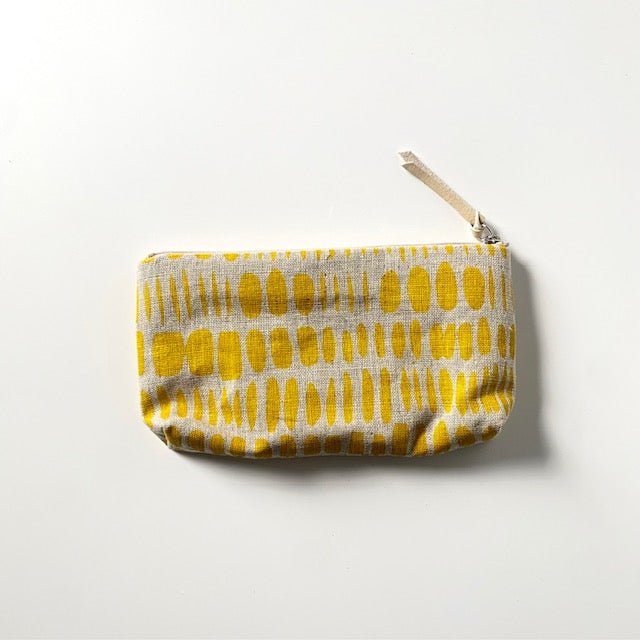 Japanese linen Gamaguchi pouches - MIKAHardgoods