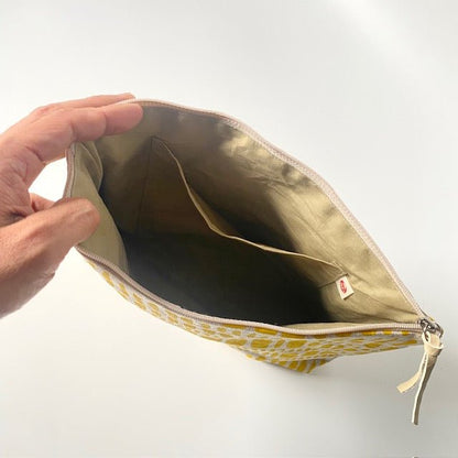 Japanese linen Gamaguchi pouches - MIKAHardgoods