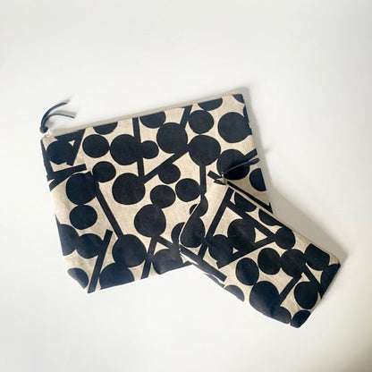 Japanese linen Gamaguchi pouches - MIKAHardgoods