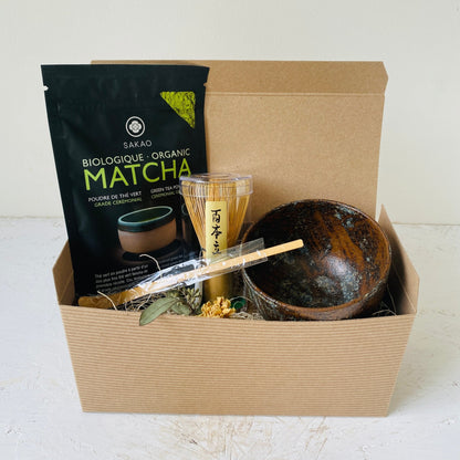 Matcha Gift Set for Tea lover (with box and juniper leaf) - MIKAFleurGift Set