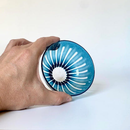 Ren Bowl 4" – Blue, Brown | HIROY GLASS STUDIO - MIKAHardgoods