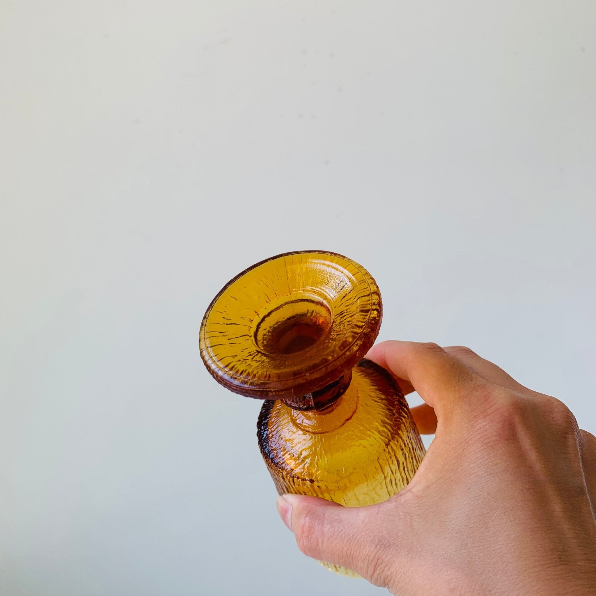 Vintage Amber Wine Glass - MIKAFleur