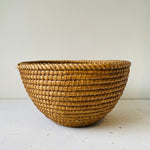 19th century Hungary antique rye straw basket - MIKAFleurAntique