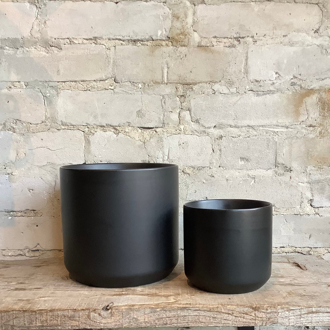 4&quot; &amp; 6&quot; black ceramic pot - MIKAFleurHardgoods