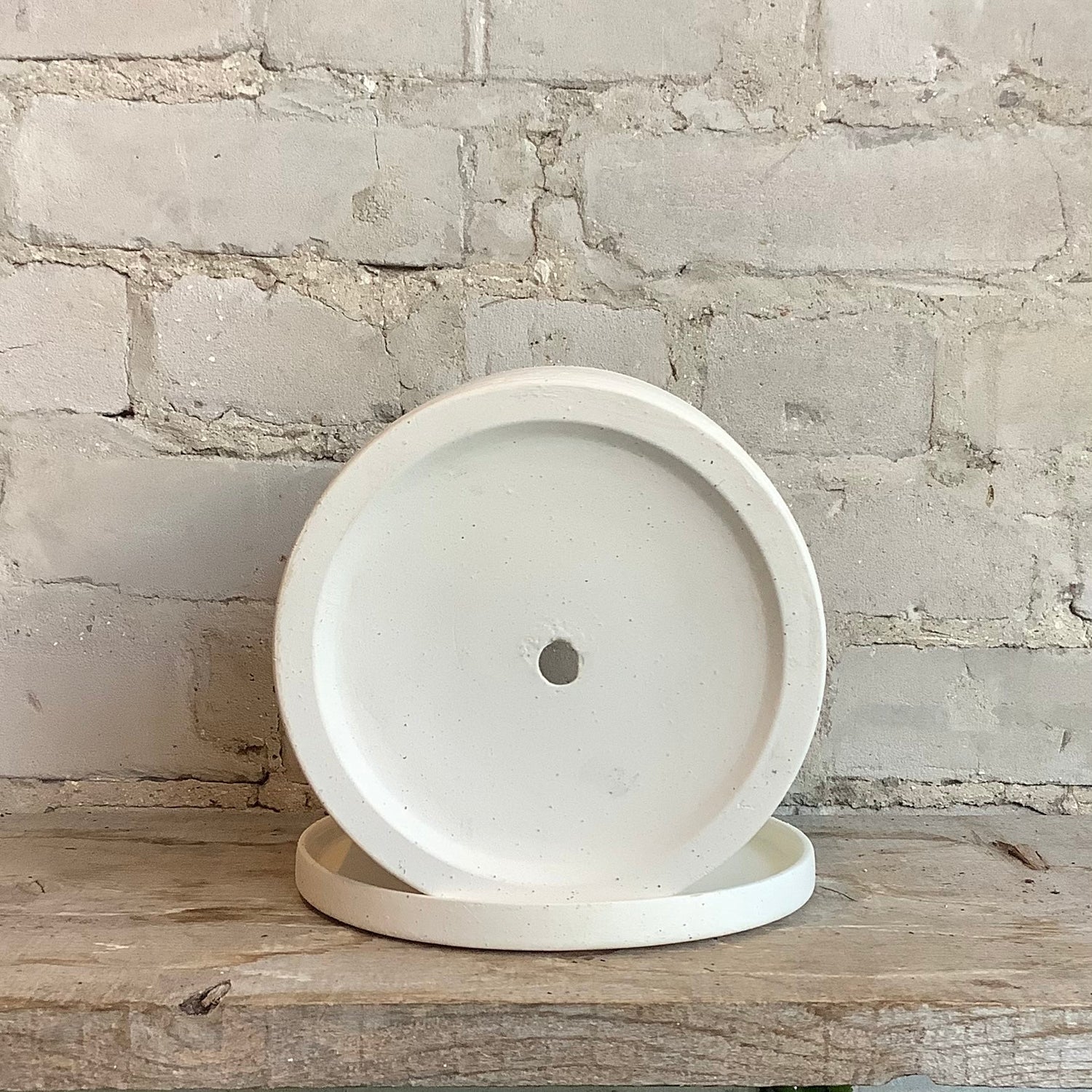 6&quot; ceramic pot with drainage hole and saucer - MIKAFleurHardgoods