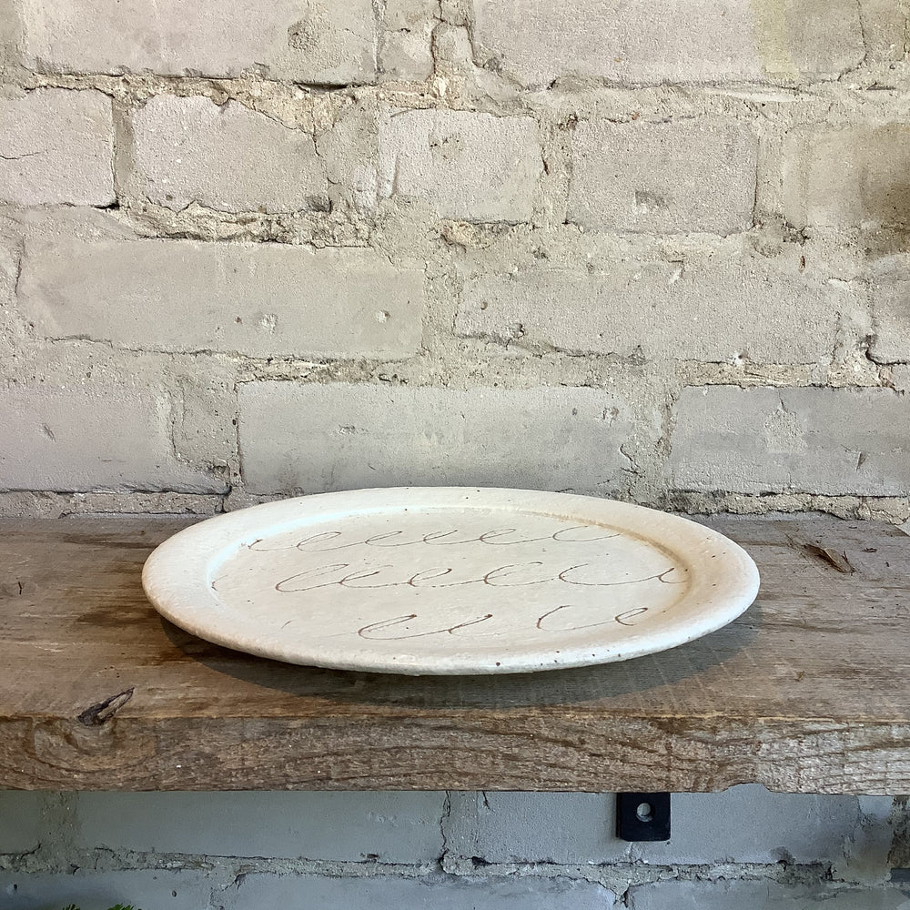 
                  
                    Load image into Gallery viewer, MIKA&amp;#39;s handmade Kohiki Sgraffito Plate
                  
                