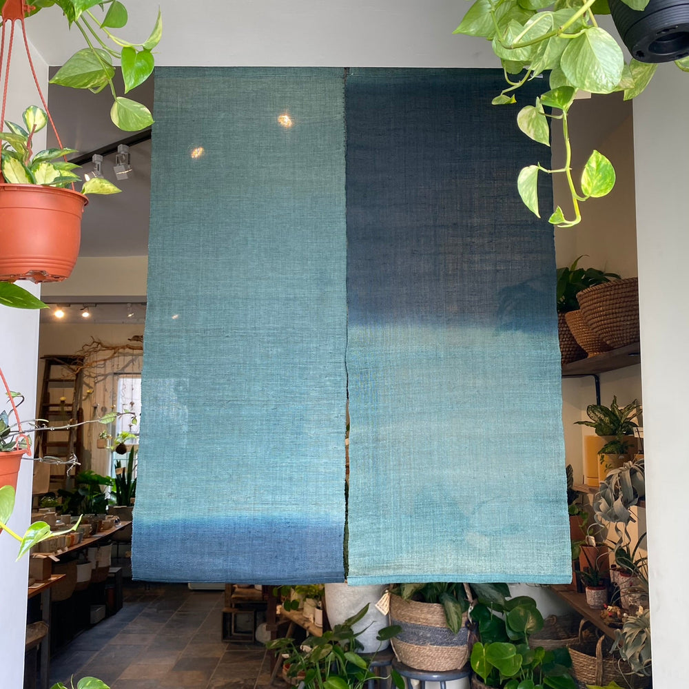 
                  
                    Load image into Gallery viewer, Japanese &amp;quot;Noren&amp;quot; (Indigo and Green) - MIKAFleurhome goods
                  
                
